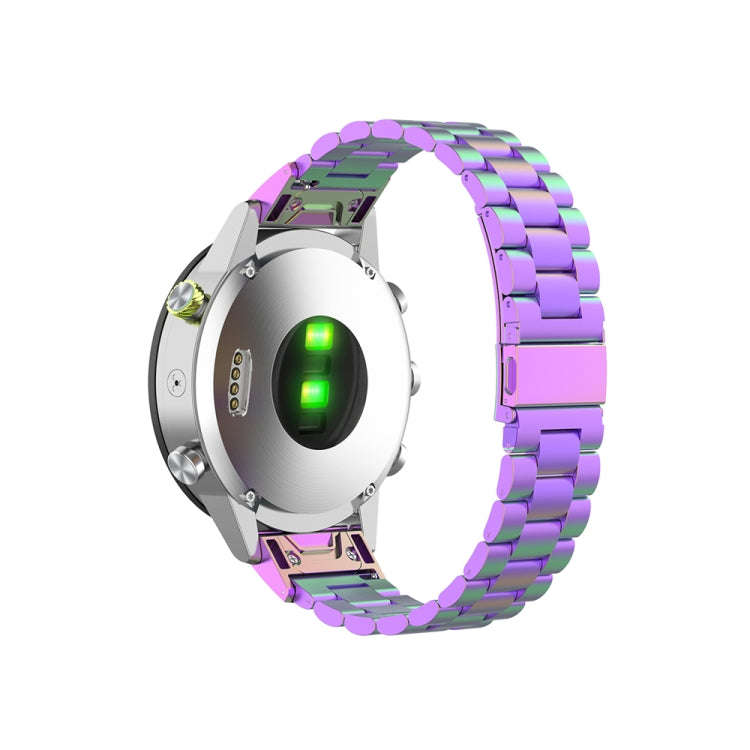 For Garmin Fenix 5 Stainless Steel Watch Band(Colorful)