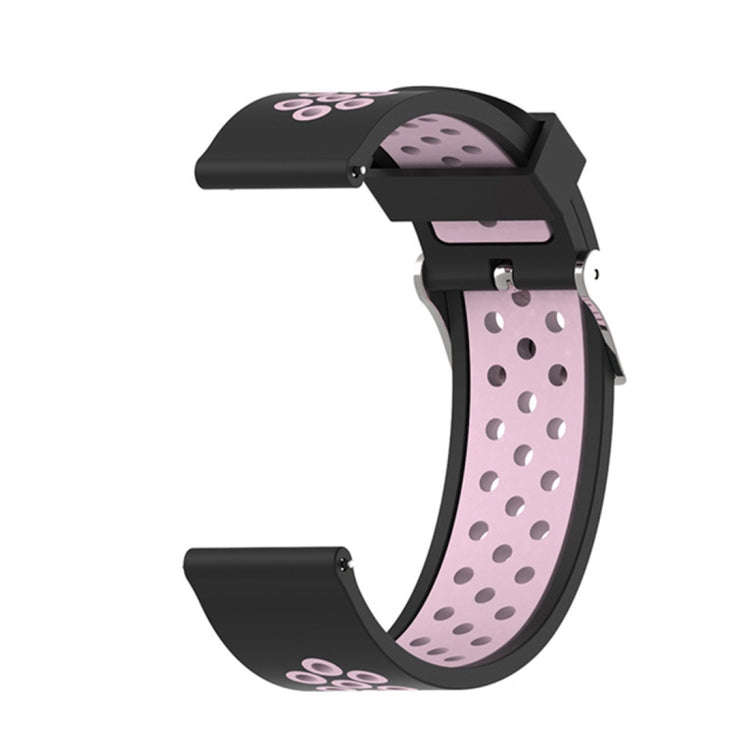 For Garmin Forerunner 245 Two-tone Strap(Black +  Powder)