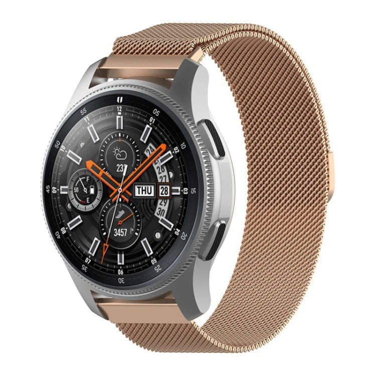 For Galaxy SM R800 46mm Milanese Watch Band(Rose Gold)