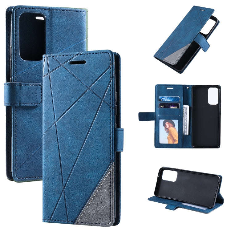 For Xiaomi Redmi Note 11 Pro Skin Feel Splicing Leather Phone Case(Blue)