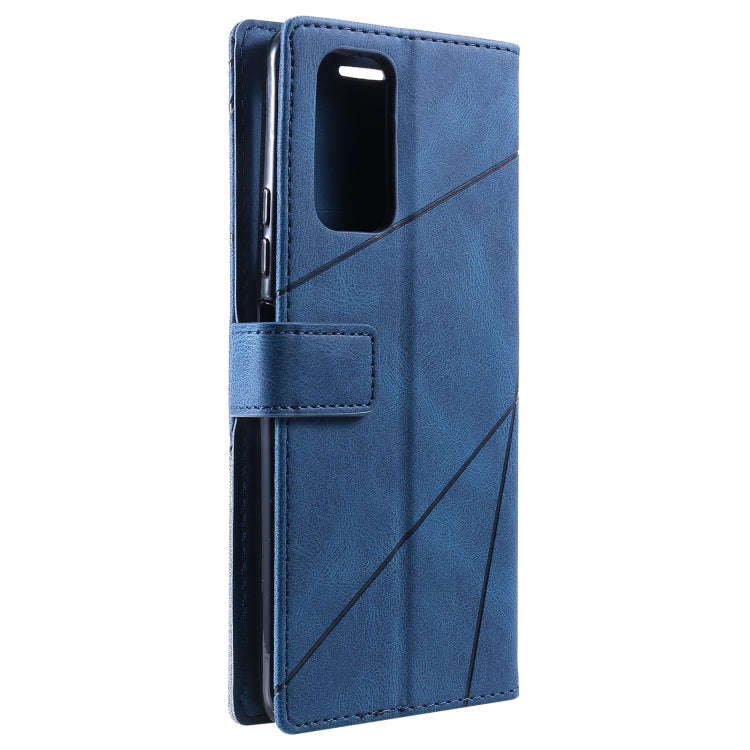 For Xiaomi Redmi Note 11S Skin Feel Splicing Leather Phone Case(Blue)