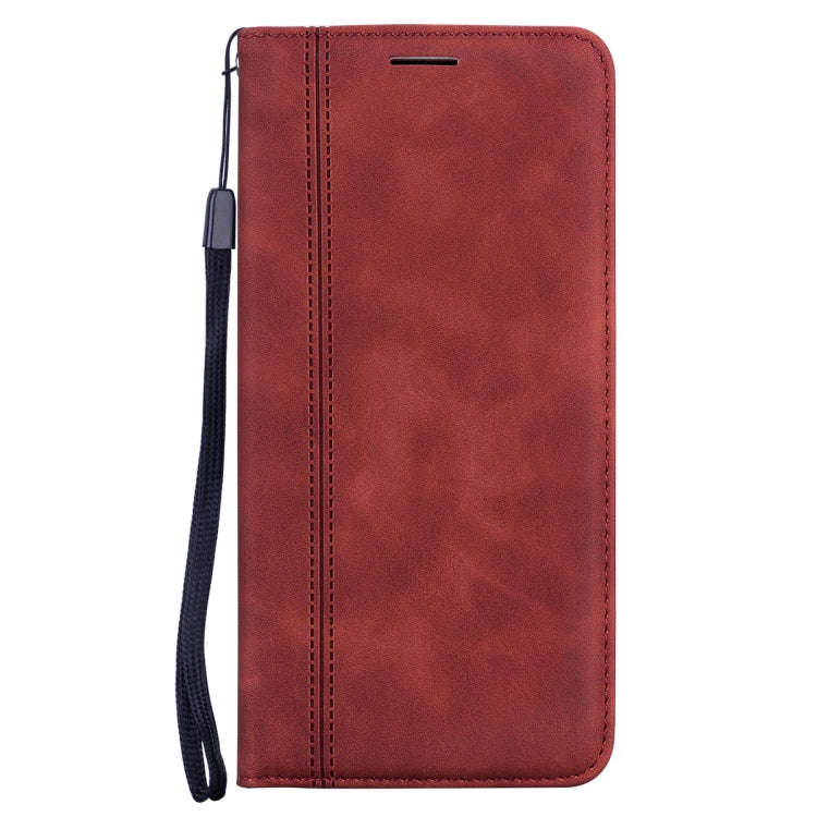 For Huawei nova 9 Frosted Business Magnetic Flip Leather Phone Case(Brown)