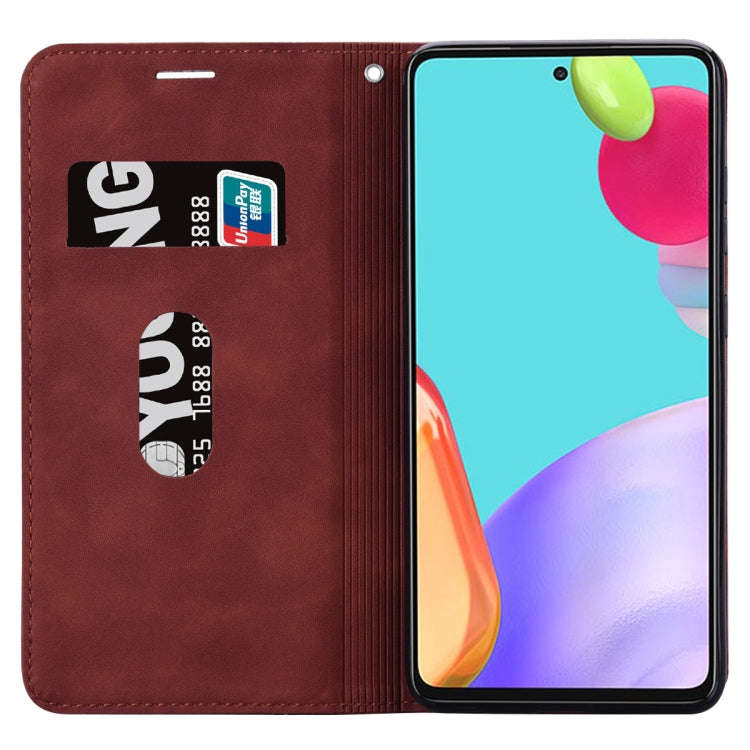 For Huawei nova 9 Frosted Business Magnetic Flip Leather Phone Case(Brown)
