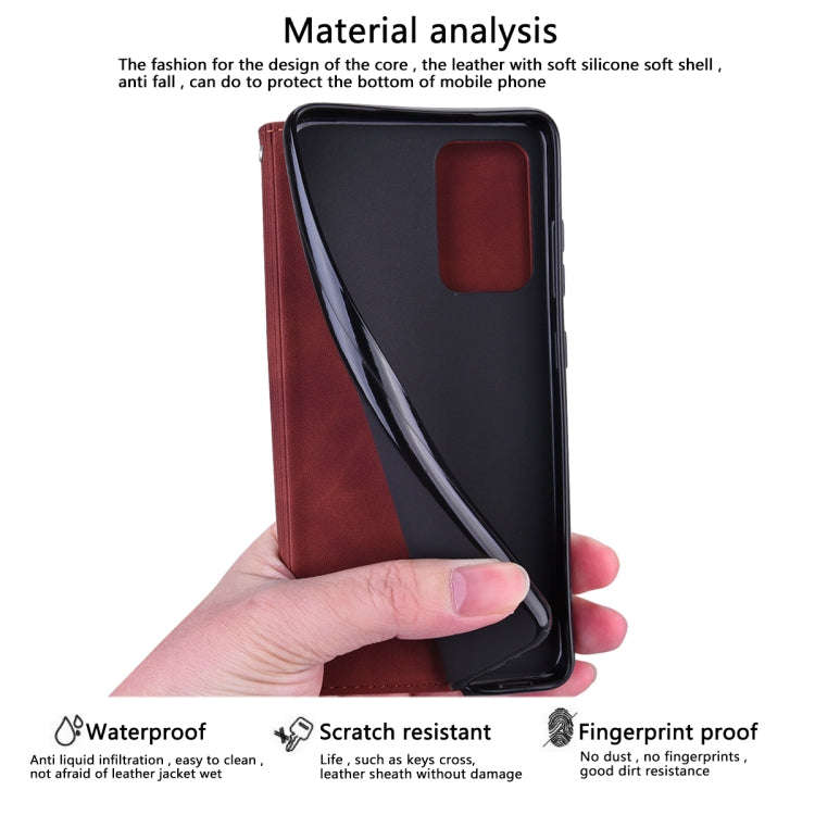 For Huawei nova 9 Frosted Business Magnetic Flip Leather Phone Case(Brown)