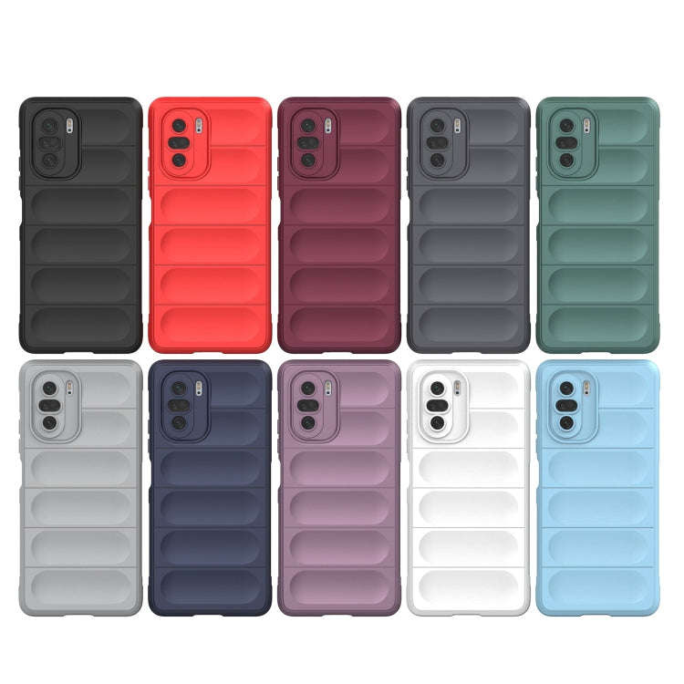 For Xiaomi Redmi K40 Magic Shield TPU + Flannel Phone Case(Black)