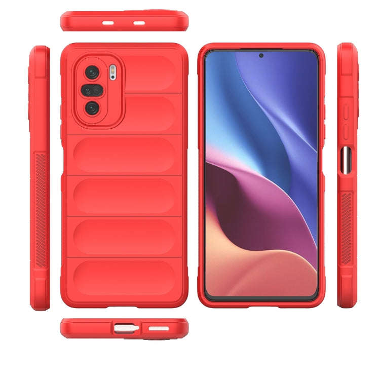 For Xiaomi Redmi K40 Magic Shield TPU + Flannel Phone Case(Black)