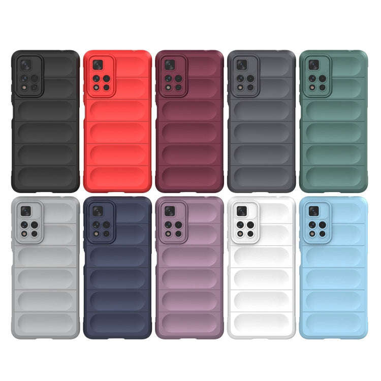 For Xiaomi Redmi Note 11 Pro 5G Chinese Magic Shield TPU + Flannel Phone Case(Black)