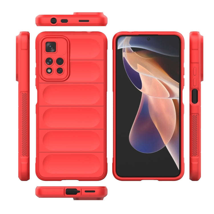 For Xiaomi Redmi Note 11 Pro 5G Chinese Magic Shield TPU + Flannel Phone Case(Black)