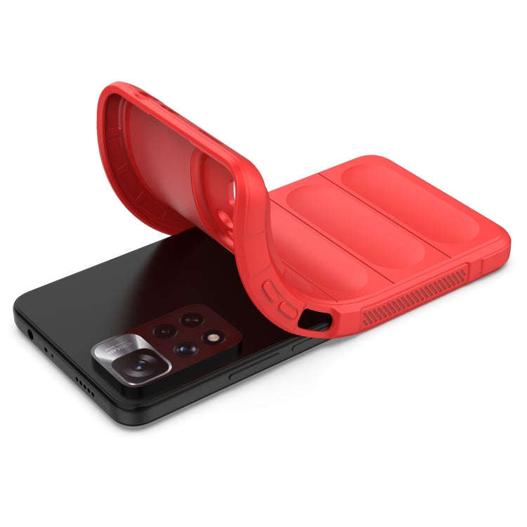 For Xiaomi Redmi Note 11 Pro 5G Chinese Magic Shield TPU + Flannel Phone Case(Black)