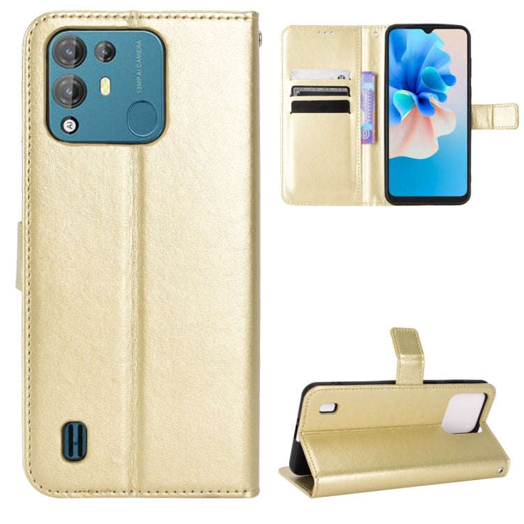 For Blackview A55 Pro Retro Crazy Horse Texture Leather Phone Case(Gold)