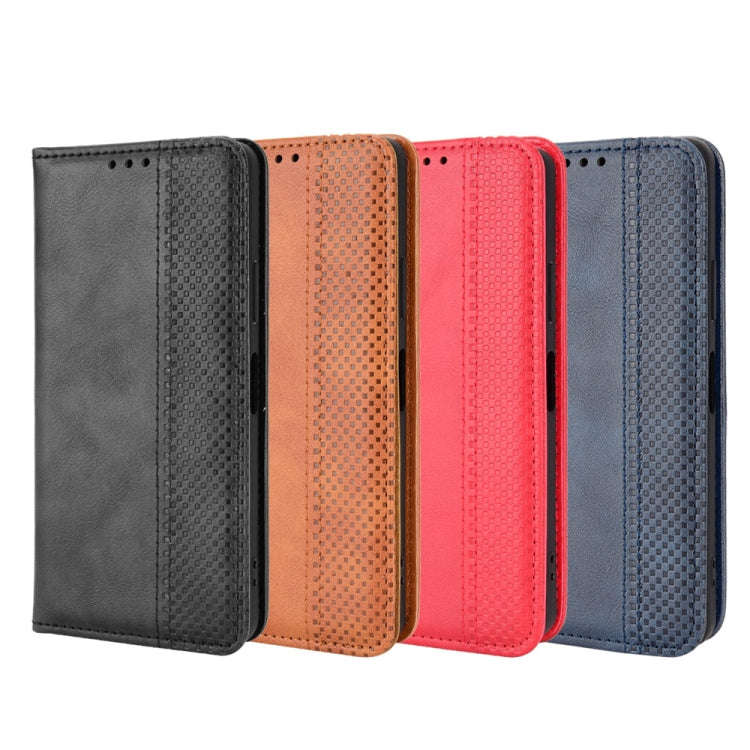 For Blackview A55 Pro Magnetic Buckle Retro Texture Leather Phone Case(Red)