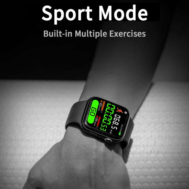 D SEVEN 1.9 inch TFT Screen Smart Watch, Support Bluetooth Dial/Sleep Monitoring(Black)