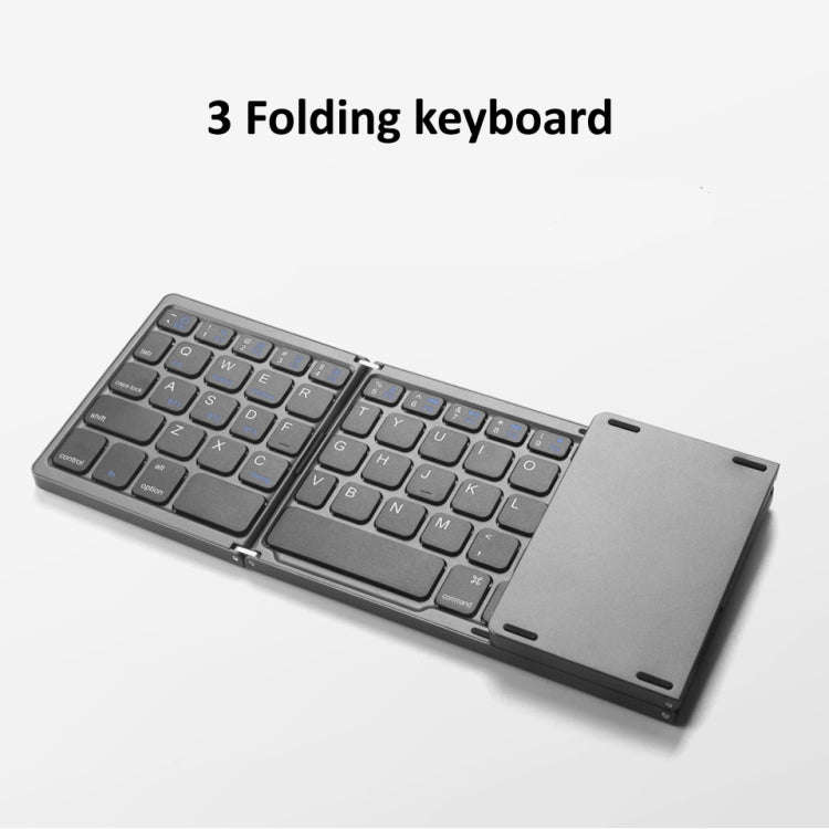 B089 Bluetooth Foldable Keyboard with Numeric(Grey)