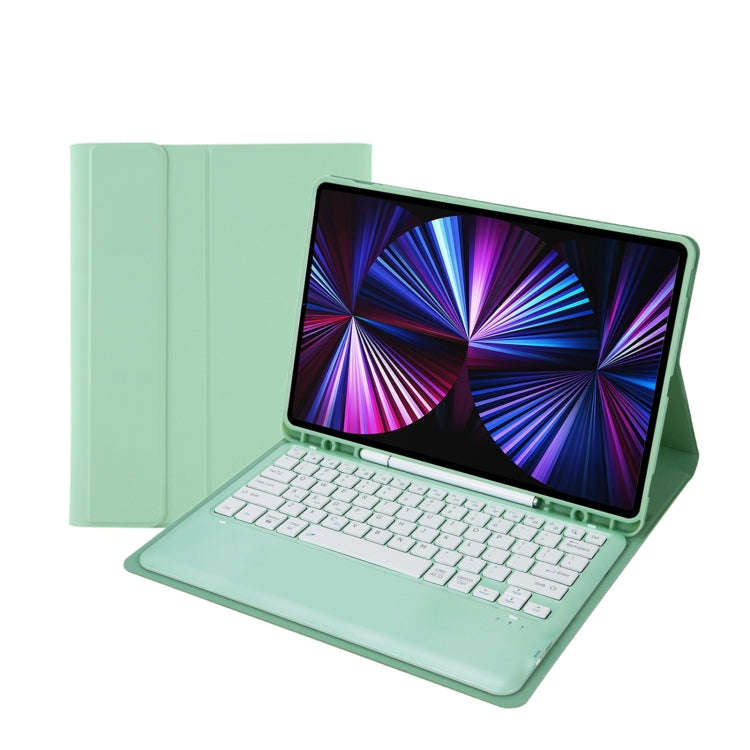 C12B Detachable Pen Slot Bluetooth Keyboard Leather Tablet Case For iPad Pro 12.9 inch 2021/2020/...