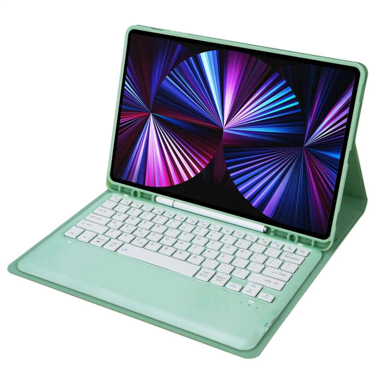 C12B Detachable Pen Slot Bluetooth Keyboard Leather Tablet Case For iPad Pro 12.9 inch 2021/2020/...