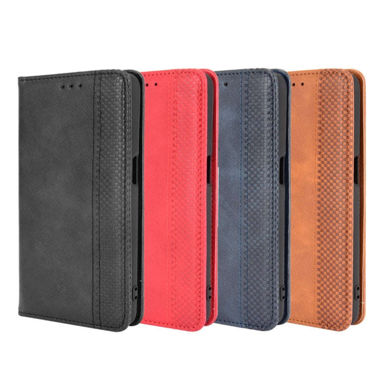 For Ulefone Power Armor 14 / 14 Pro Magnetic Buckle Retro Texture Leather Phone Case(Black)