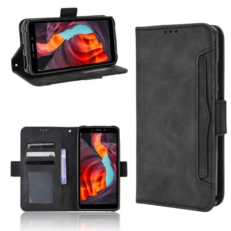 For Ulefone Armor X10 / X10 Pro Skin Feel Calf Texture Card Slots Leather Phone Case(Black)