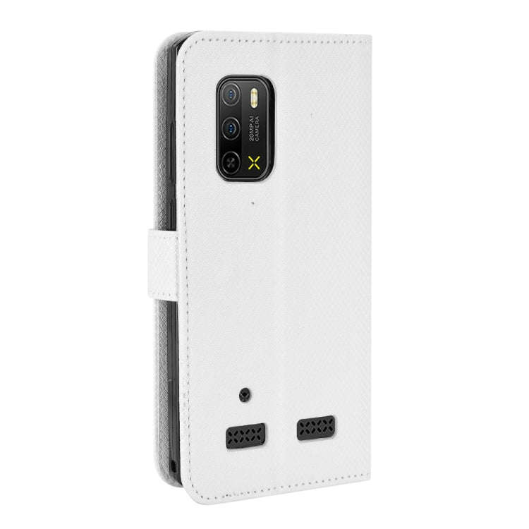 For Ulefone Armor X10 / X10 Pro Diamond Texture Leather Phone Case(White)