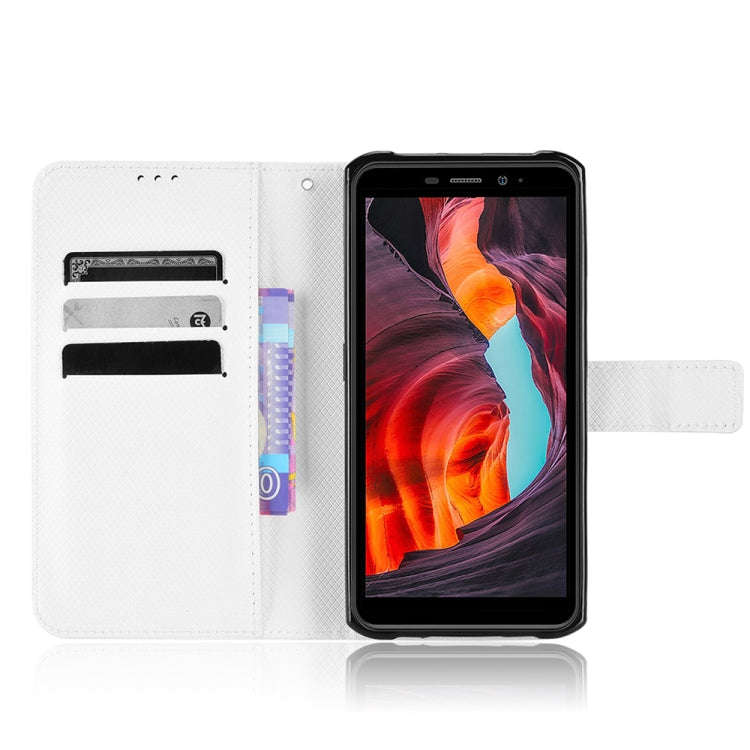 For Ulefone Armor X10 / X10 Pro Diamond Texture Leather Phone Case(White)
