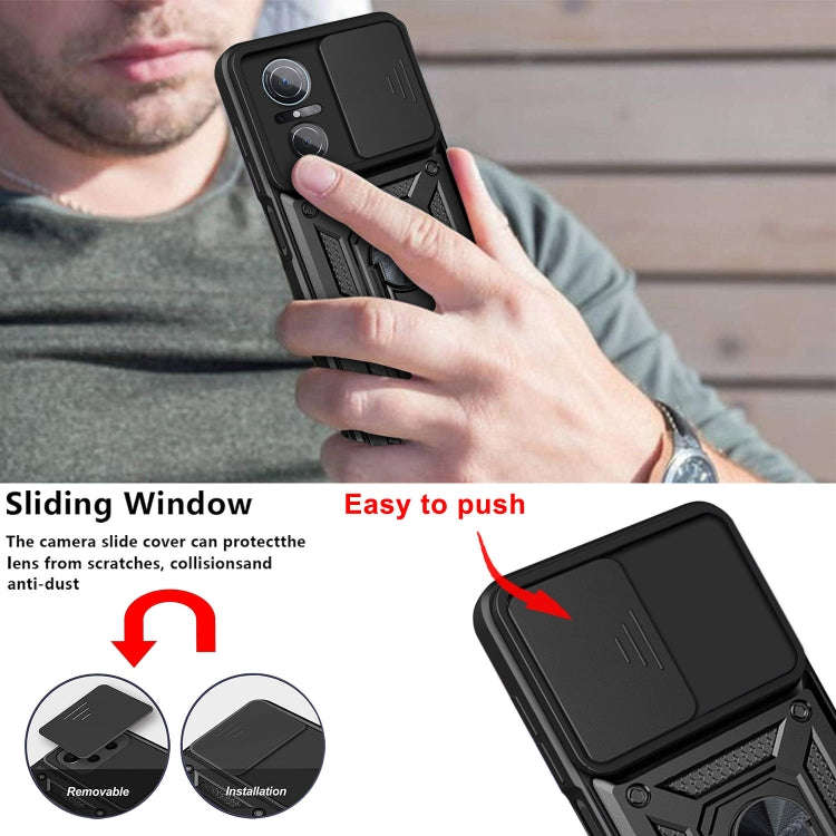 For Huawei nova 9 SE Sliding Camera Cover TPU + PC Phone Case(Black)