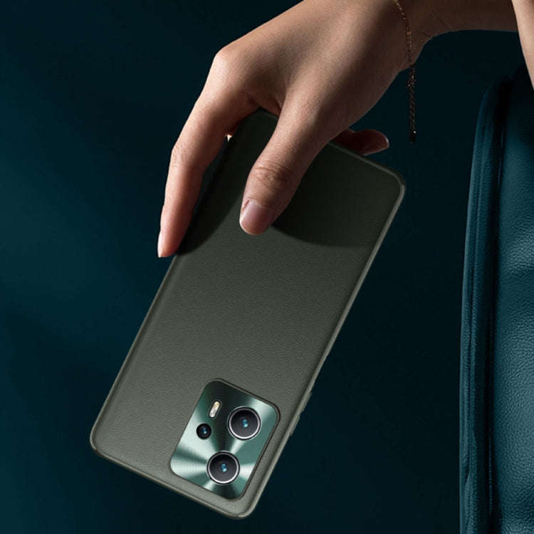 For Xiaomi Redmi Note 11T 5G Plain Skin Leather Phone Case(Cyan)