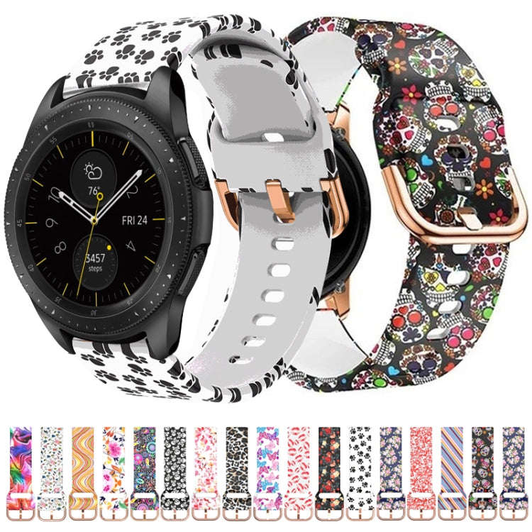 For Galaxy Watch 46mm Silicone Watch Band(Lip Print)