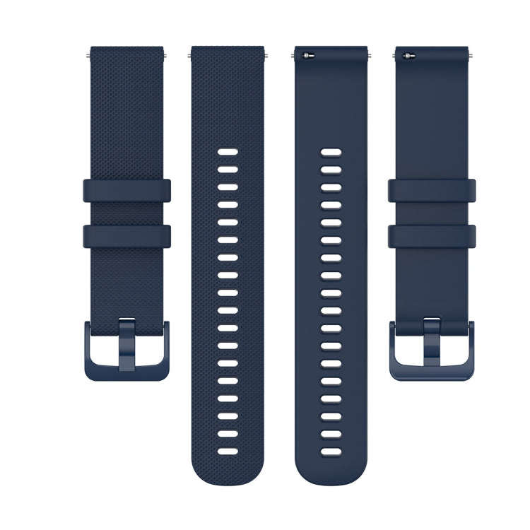 For ID205 / Willful SW021 19mm Silicone Plaid Watch Band(Navy Blue)