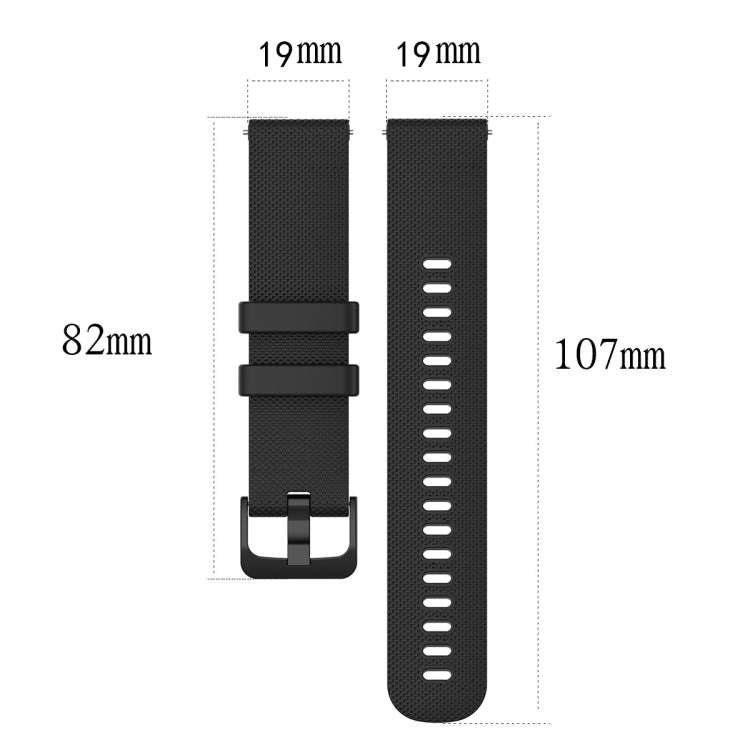 For ID205 / Willful SW021 19mm Silicone Plaid Watch Band(Navy Blue)