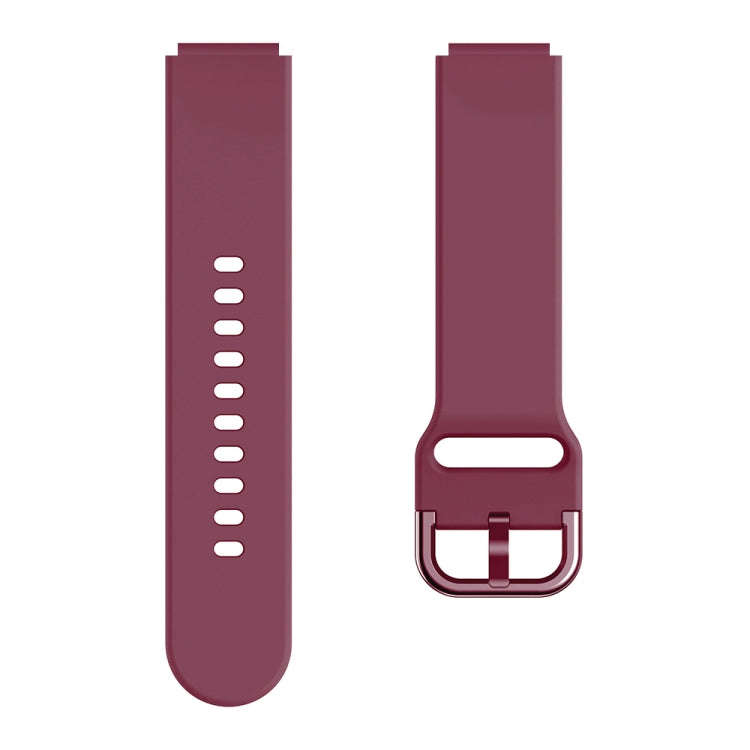 For ID205 / Willful SW021 19mm Electroplating Buckle Silicone Watch Band(Wine Red)