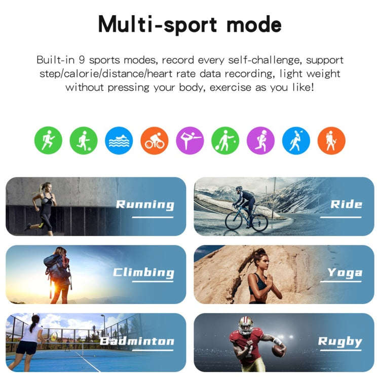 A60 1.32 inch IPS HD Screen Smart Watch, Support Bluetooth Calling/Blood Pressure Monitoring(Pink)