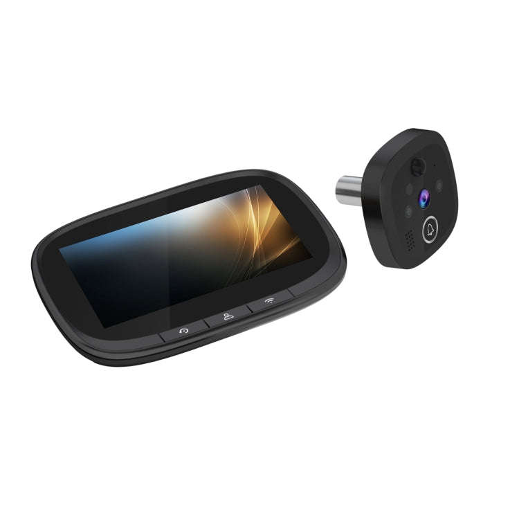 W2 4.3 inch Graffiti Color Screen WiFi Smart Wireless Video Doorbell(Black)
