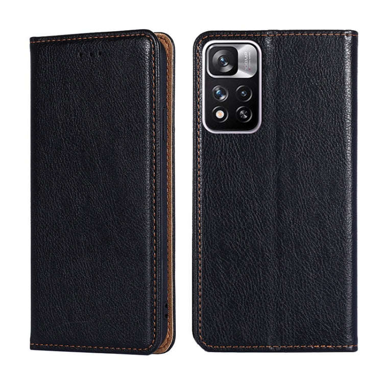 For Xiaomi Redmi Note 11 Pro 5G / Pro Plus 5G Gloss Oil Solid Color Magnetic Leather Phone Case(B...