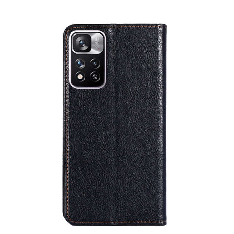 For Xiaomi Redmi Note 11 Pro 5G / Pro Plus 5G Gloss Oil Solid Color Magnetic Leather Phone Case(B...