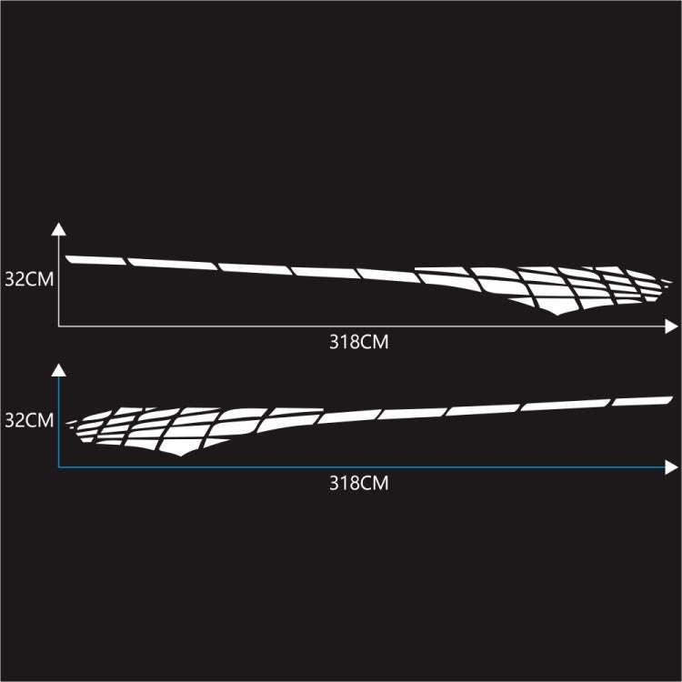 2 PCS/Set D-501 Plaid Pattern Car Modified Decorative Sticker(White)