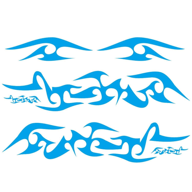 2 PCS/Set D-925 Flame Pattern Car Modified Decorative Sticker(Blue)