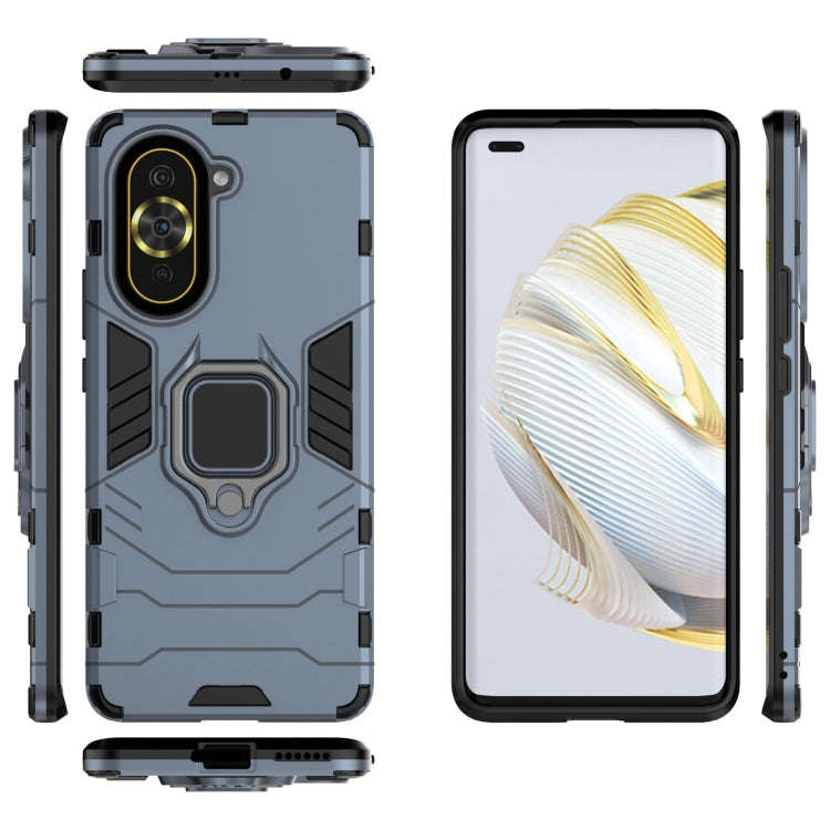 For Huawei Nova 10 Pro 4G Shockproof PC + TPU Protective Phone Case with Magnetic Ring Holder(Nav...