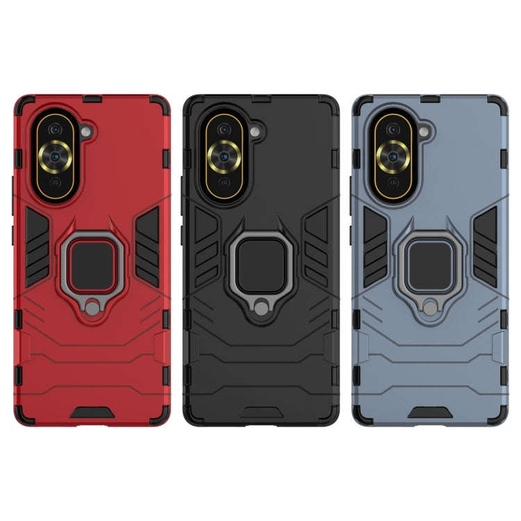 For Huawei Nova 10 Pro 4G Shockproof PC + TPU Protective Phone Case with Magnetic Ring Holder(Nav...