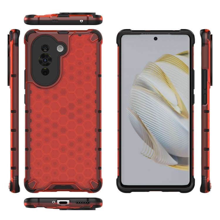 For Huawei nova 10 4G Shockproof Honeycomb PC + TPU Phone Case(Red)
