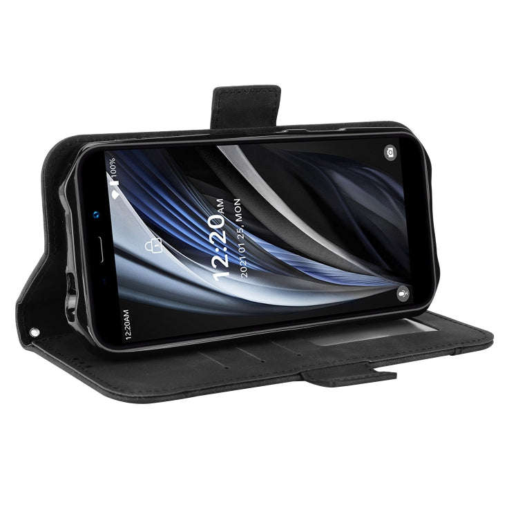 For Oukitel WP12 / WP12 Pro Skin Feel Calf Texture Card Slots Leather Phone Case(Black)