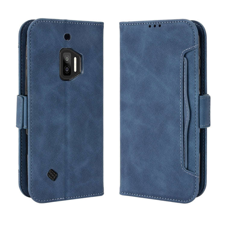 For Oukitel WP12 / WP12 Pro Skin Feel Calf Texture Card Slots Leather Phone Case(Blue)