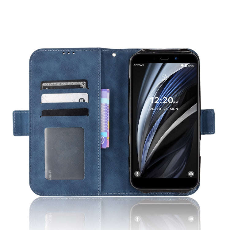 For Oukitel WP12 / WP12 Pro Skin Feel Calf Texture Card Slots Leather Phone Case(Blue)