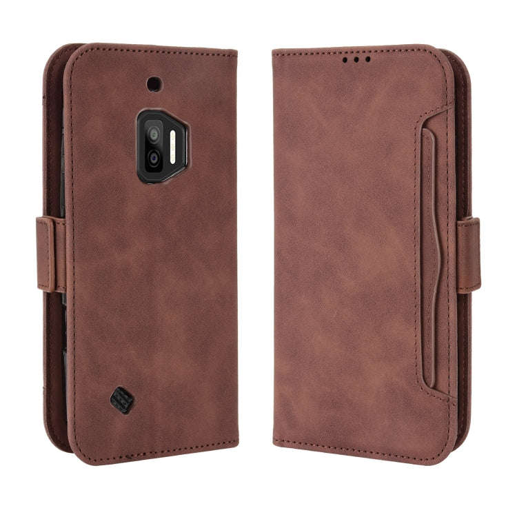 For Oukitel WP12 / WP12 Pro Skin Feel Calf Texture Card Slots Leather Phone Case(Brown)