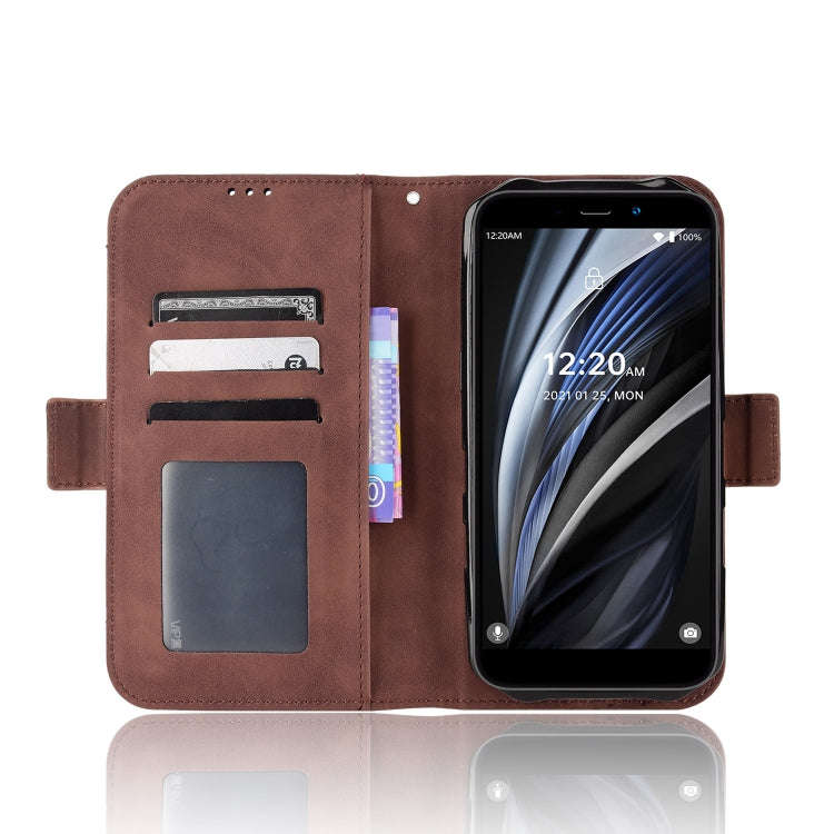 For Oukitel WP12 / WP12 Pro Skin Feel Calf Texture Card Slots Leather Phone Case(Brown)