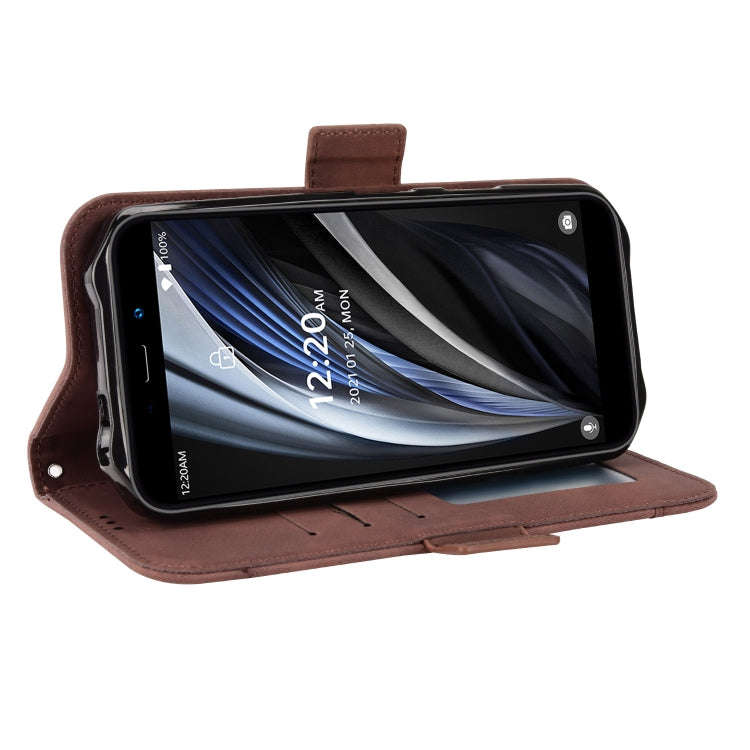 For Oukitel WP12 / WP12 Pro Skin Feel Calf Texture Card Slots Leather Phone Case(Brown)