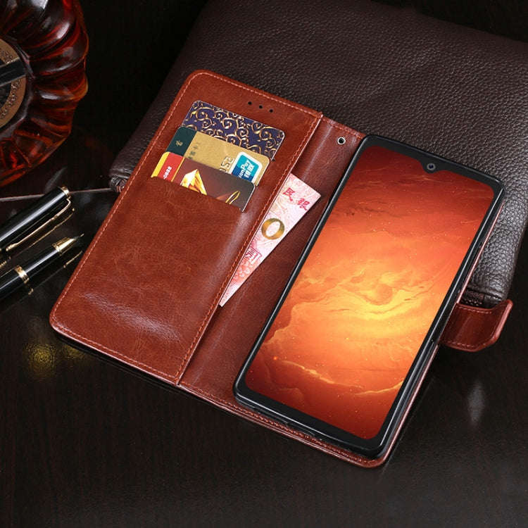 For Blackview BV9800 Pro idewei Crazy Horse Texture Horizontal Flip Leather Case with Holder & Ca...
