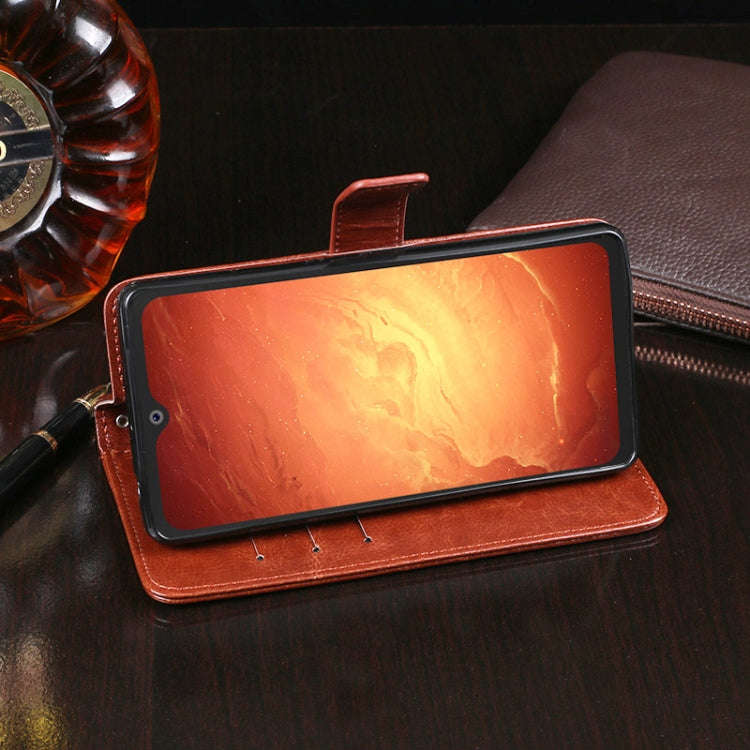 For Blackview BV9800 Pro idewei Crazy Horse Texture Horizontal Flip Leather Case with Holder & Ca...