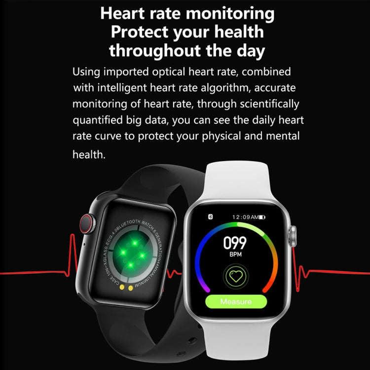 W17 Pro Max 1.9 inch Bluetooth Call Message Reminder Silicone Smart Watch(White)