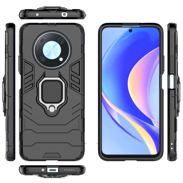 For Huawei nova Y90/Enjoy 50 Pro Shockproof PC + TPU Protective Case with Magnetic Ring Holder(Bl...