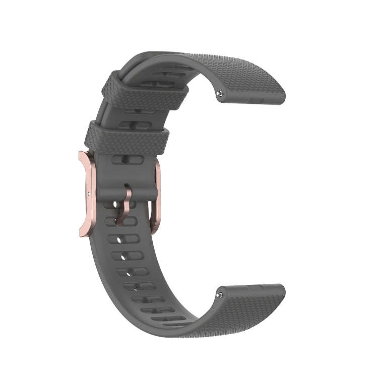 For Coros Apex 46mm / Apex Pro Rose Gold Square Buckle Silicone Watch Band(Grey)