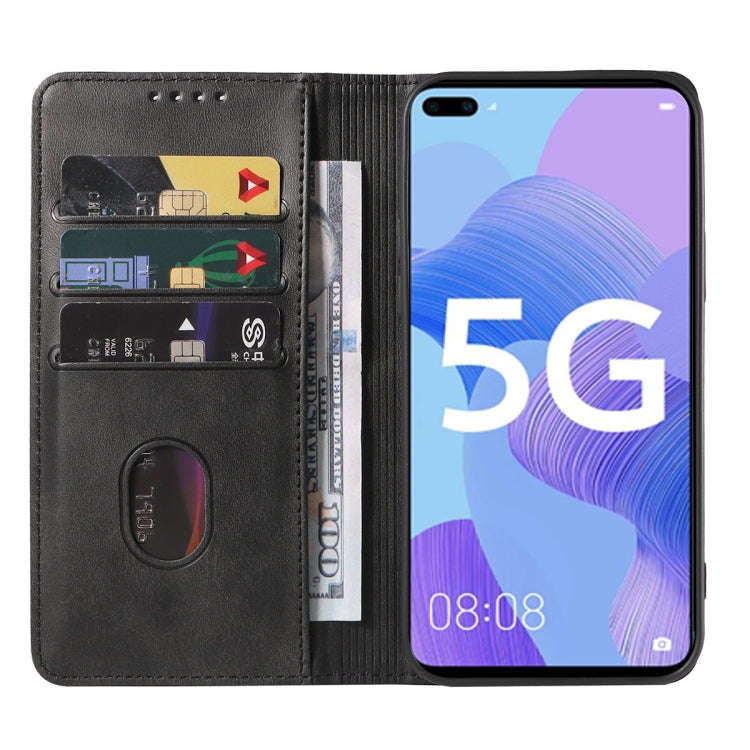 For Huawei Nova 6 5G Magnetic Closure Leather Phone Case(Black)